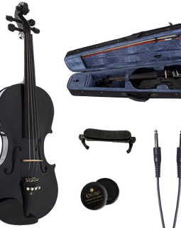 Cecilio 4-4 CVNAE-Black - SR Ebony Fitted Acoustic-Electric Violin